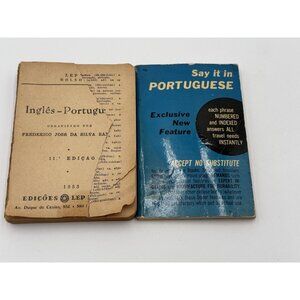 Vintage English Portuguese Phrase Books 1953 Say It in Portuguese Lot Softcover